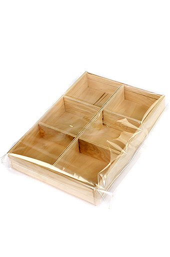 Подарочные Коробка деревянная 1652 органайзер натуральный от производителя