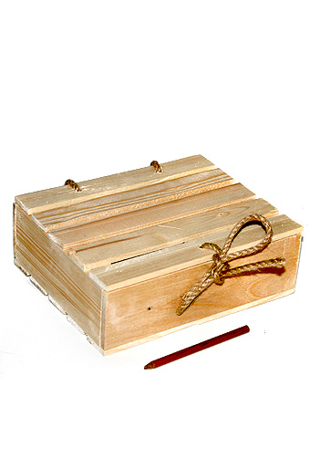 Подарочные Коробка деревянная 307 прямоуг. с крышкой и шнуром от производителя