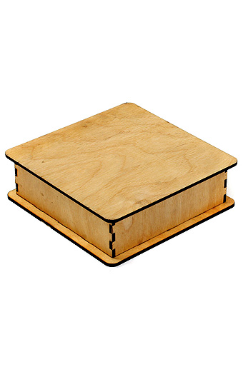 Подарочные Коробка деревянная 332 крышка+дно квадрат / ПОД ЗАКАЗ от производителя