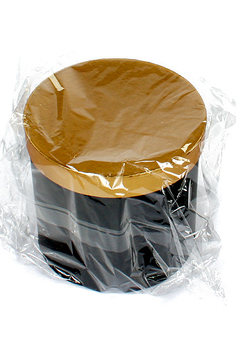 Коробка карт. 534/05 наб. из 3 шляпных- черная с золотой крышкой