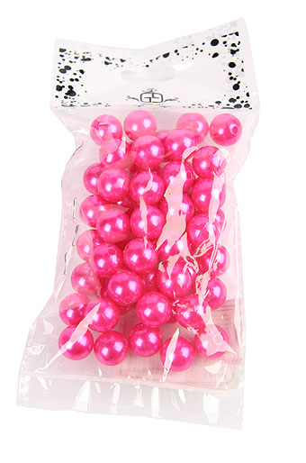 Бусины 100/14-21 шарики перламутров. ярко-розовые