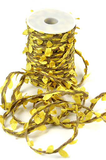 Шнур декор. 30/01-30 шнур с желтыми листьями