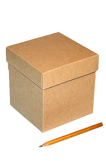 Коробка крафт эко 117/93 куб крышка+дно
