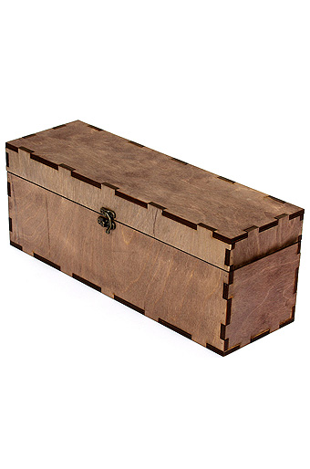 Коробка деревянная 720/16 ларец под бутылку- орех / ПОД ЗАКАЗ