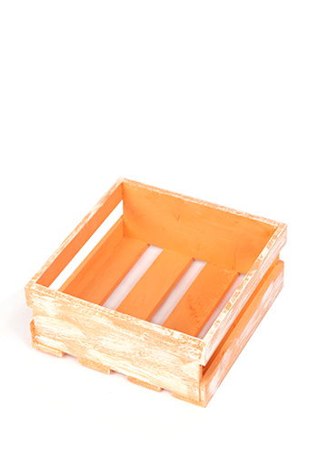 Коробка деревянная 124/37 квадрат. цветная - персик /FIX  цена