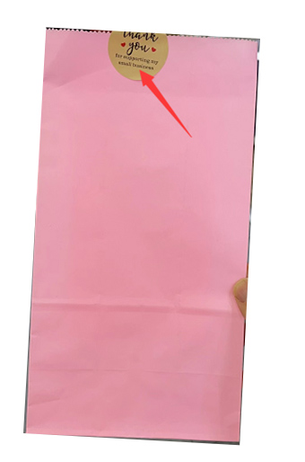 Пакет крафт однотон 224/61 розовый